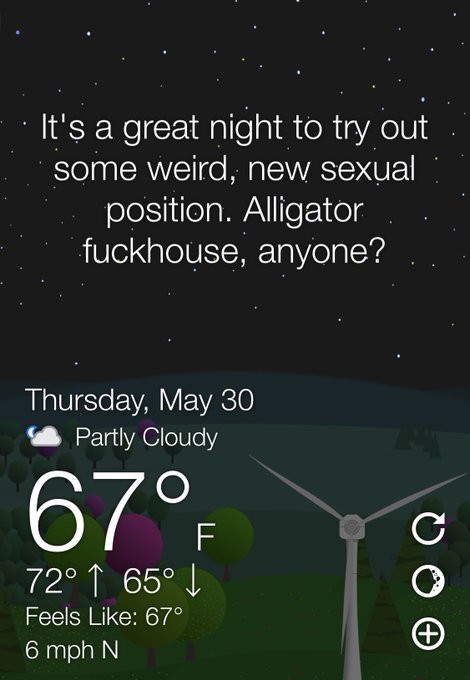 Thank you for teaching me a new sexual position tonight @WTForecast   @urbandictionary always coming