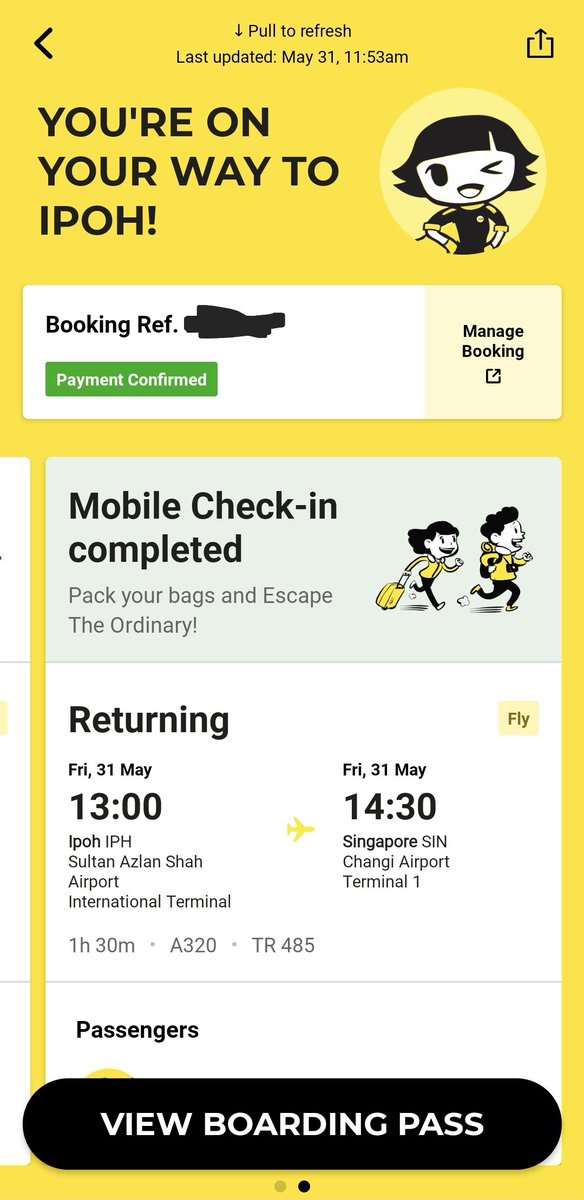 GordonKS_Tan's tweet photo. So @flyscoot "retimed" (euphemism for delay) TR485 by 2 hours without notifying their passengers until they showed up at the airport... No sms or email notifications whatsoever and their app didn't even update the new timing...Great way to fly! https://t.co/kwaPW1mrIj