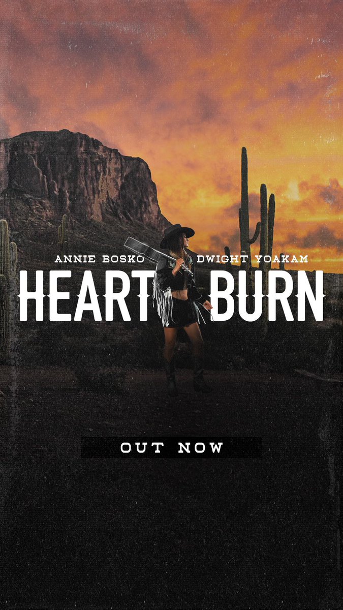 “Heart Burn” ft @dwightyoakam OUT NOW ❤️‍🔥 We even got our own emoji y’all!!! Fire up your speakers! ffm.to/abheartburn