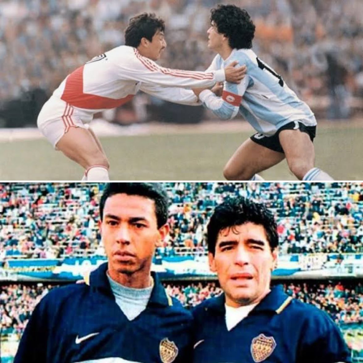 RodrigoMunive0's tweet photo. Nolberto Solano:

“Una vez estaba conversando con Diego Maradona y me dice: ‘Ché, Solanito, ¿qué es de la vida de ese hijo de p*** que me agarraba la camiseta (Lucho Reyna)? Qué tal hijo de p*** ese; estaba peor que mi mujer”.

Qué gran anécdota por favor 🤣.
🎙️ @pasefiltradope https://t.co/6fzhs2HlSW