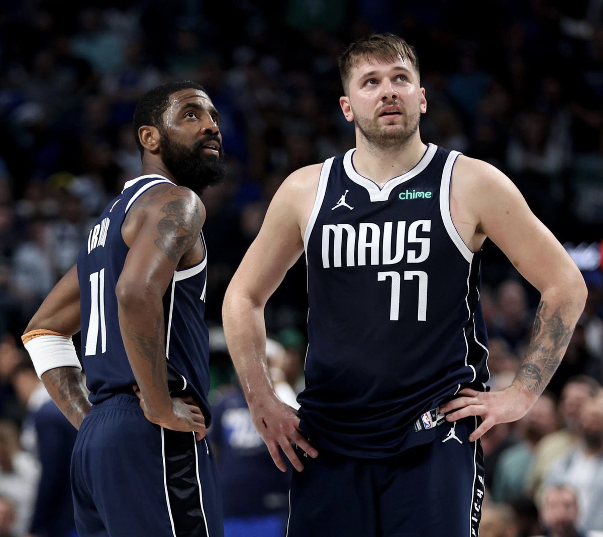 Most games in a single playoff series where both players scored 30+ points: 4 — Jerry West & Elgin Baylor (1962) 3 — Luka Doncic & Kyrie Irving (2024) The only duos with more than 2 such games.