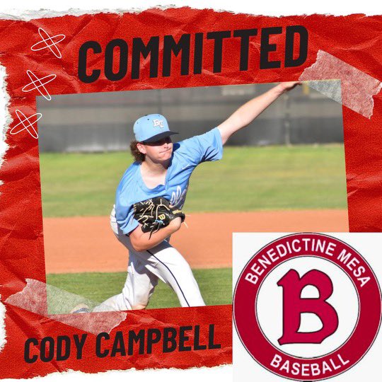 Congratulations Cody Campbell Committing to  Benedictine University Mesa!! Go Skyhawks ⚾️