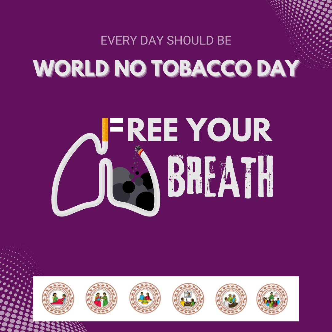 ABHWCs_Bihar's tweet photo. 🚭 Today, on 'World No Tobacco Day', let's take a stand against the grip of tobacco addiction. Every decision to quit or stay smoke-free counts towards a healthier, smoke-free world. Your lungs, your life - choose wisely. #WorldNoTobaccoDay @A_ArogyaMandir @MoHFW_INDIA https://t.co/4jidPliF7B