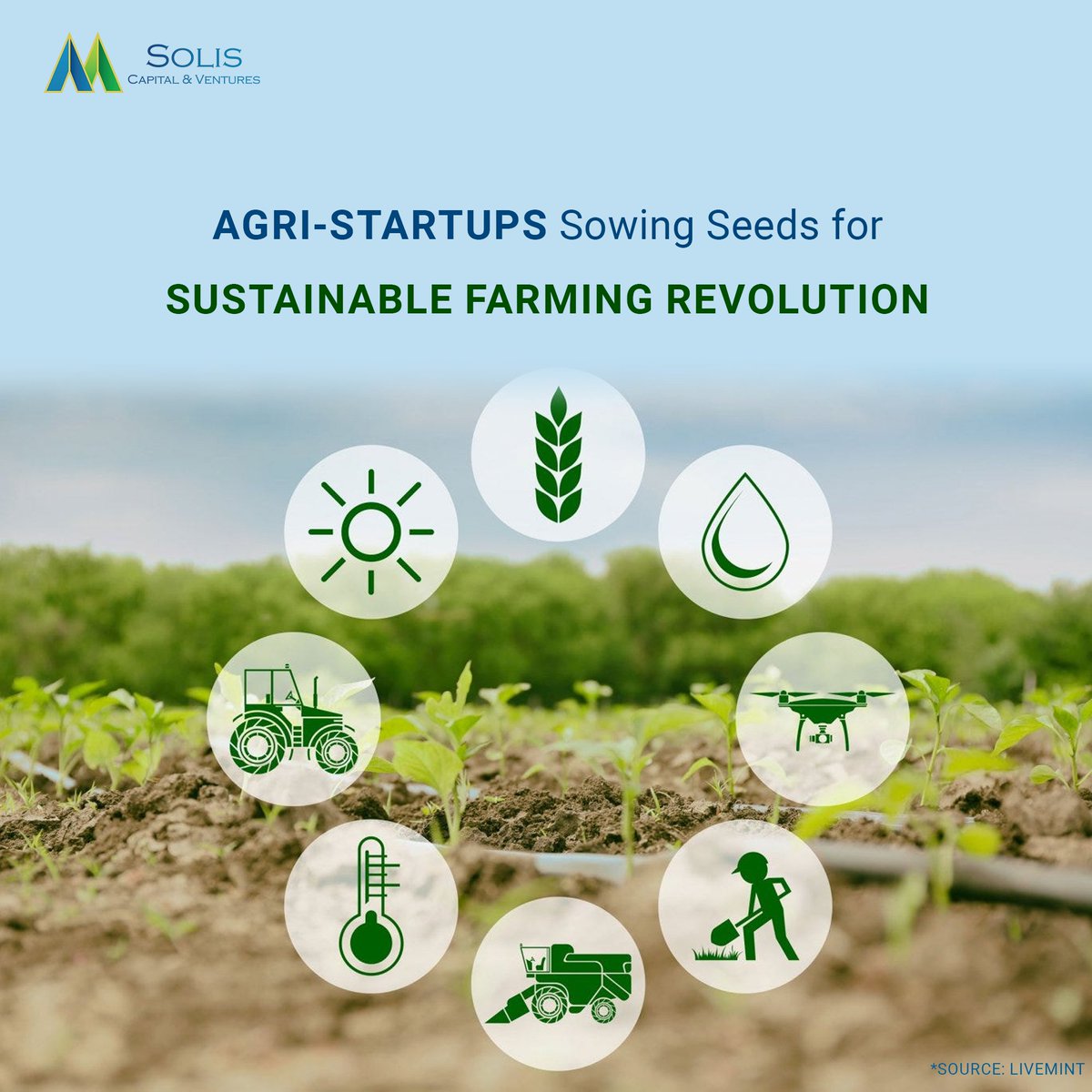 #India's #agristartups are revolutionizing #agriculture with #advancedtechnology and sustainable practices. The #government's support and favourable #business #climate have led to significant #startupgrowth, with a rise in budget allocation for agriculture.
#SolisCapitalVentures