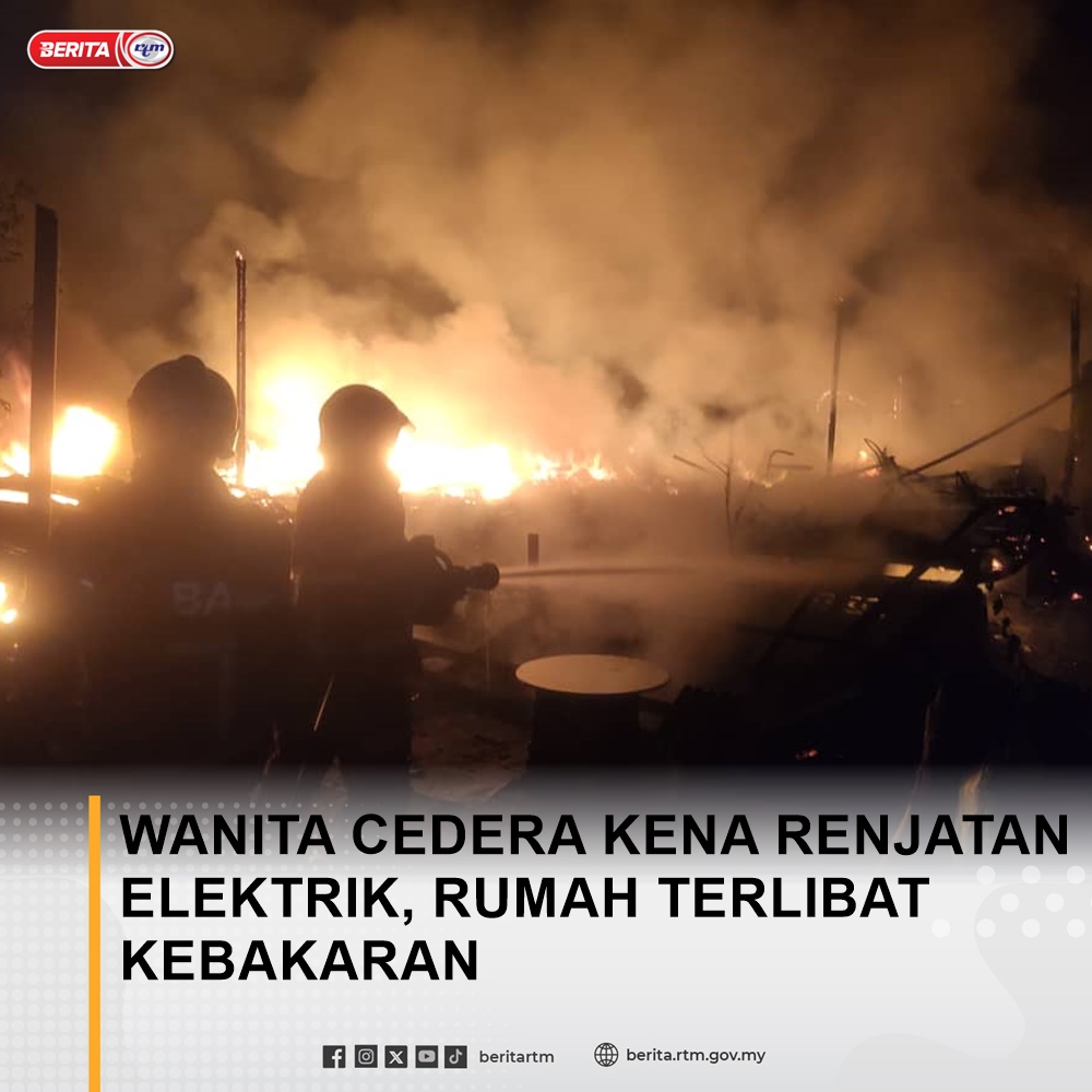 Tiga buah rumah iaitu sebuah rumah jenis separuh kekal hangus sepenuhnya manakala dua lagi rumah jenis kekal musnah 70 peratus berita.rtm.gov.my/nasional/senar… 'Malaysia MADANI: Tekad Perpaduan Penuhi Harapan' 'Yang sahih di Berita RTM' #RTM #BeritaRTM #MalaysiaMadani