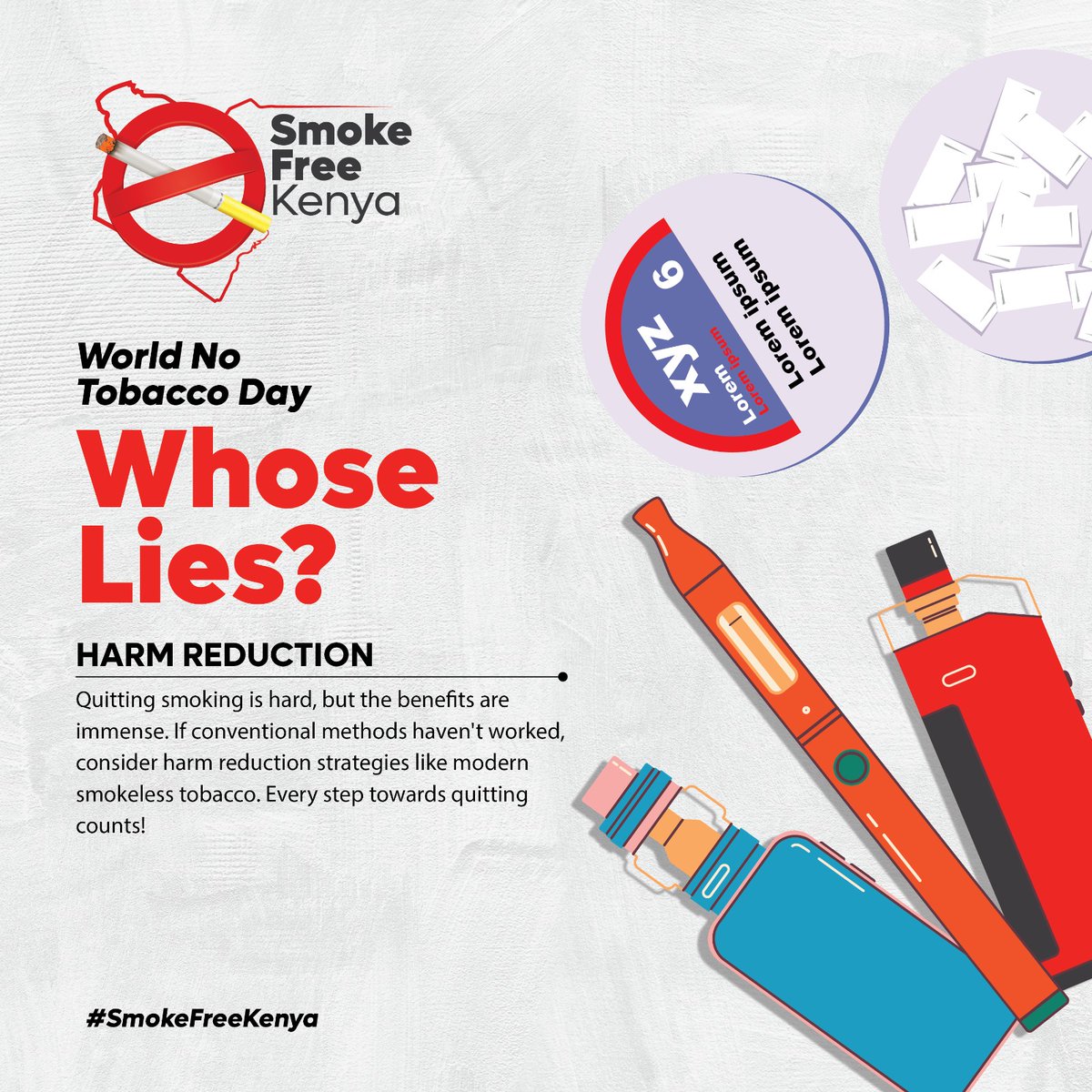 Smokers deserve realistic and compassionate solutions. Harm reduction products offer a viable path to better health. #SmokeFreeKenya Whose Lies? Harm Reduction
