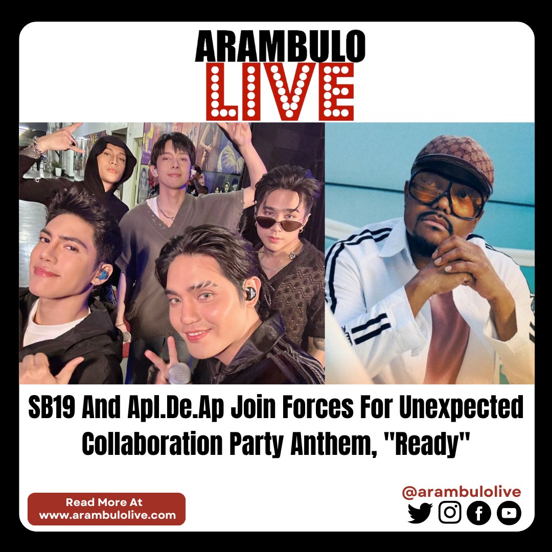 SB19 And Apl. de. Ap Join Forces For Unexpected Collaboration Party Anthem, 'Ready'

Read more here: arambulolive.com/2024/05/30/sb1…

@SB19Official @apldeap #SB19 #AplDeAp #SB19xAplDeAp