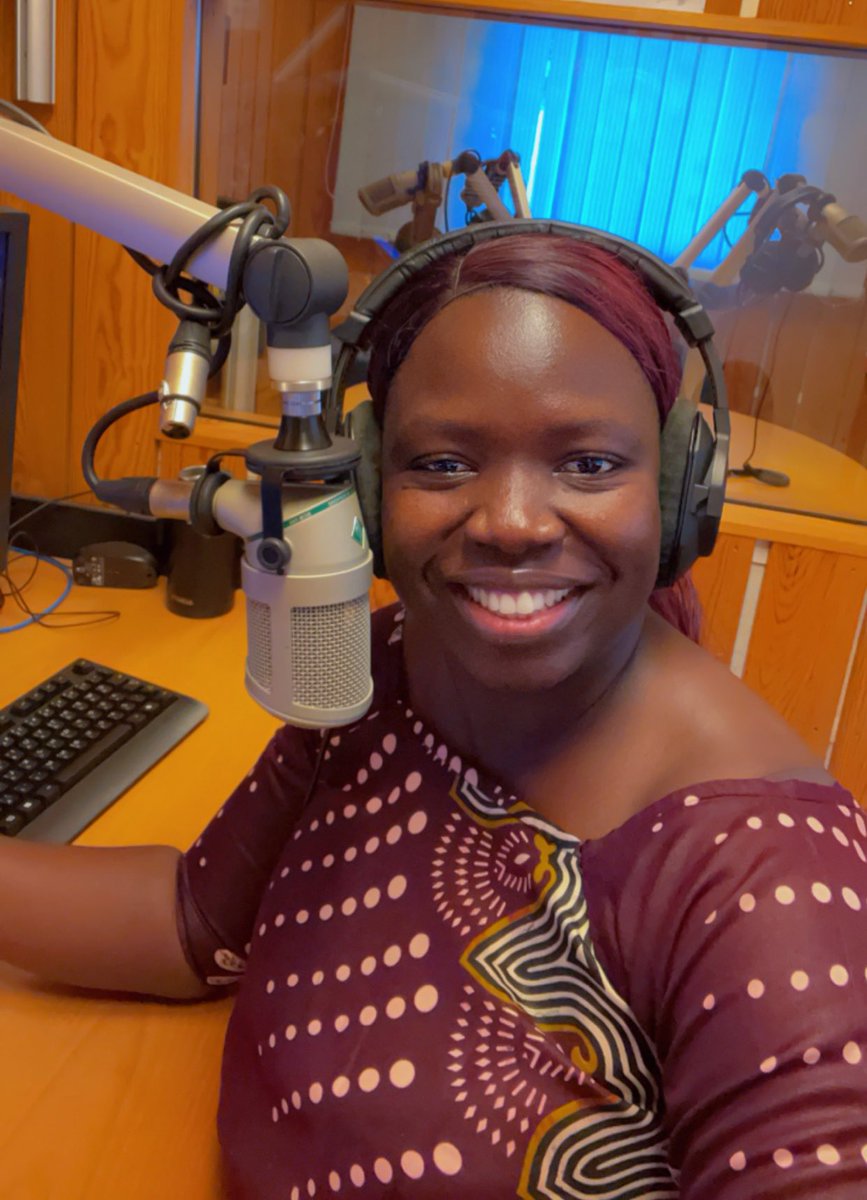 IreneLasu's tweet photo. "Happy last day of May from the studio! 🎤✨ #LastDayOfMay #RadioHost #BroadcastingLive #RadioMiraya https://t.co/MBYOC5lane