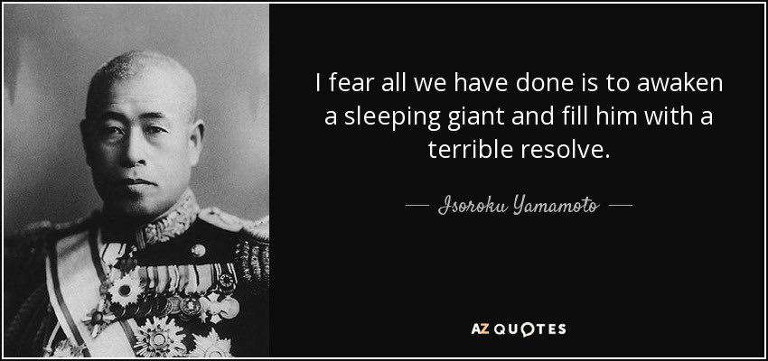 Different times, different context, but history is repeating itself. Democrats in New York just bombed Pearl Harbour… We’re now filled with terrible resolve indeed.