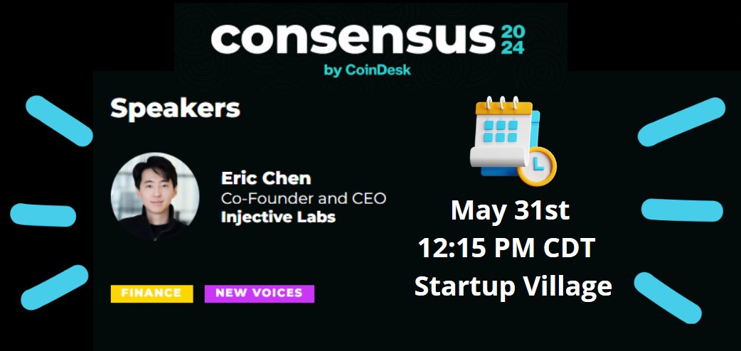 vyacheslavchik7's tweet photo. 🚀 Explore how DeFi and TradFi, once seen as opposites, are now converging. Learn how credit, payments, derivatives, and RWAs are integrating on-chain, shaping the future of finance.
📅 May 31st
⏱️ 12:15 PM CDT
📍 Startup Village
#Injective #InjectiveLabs #DeFi #TradFi #RWA https://t.co/Jg7BW4iDSO