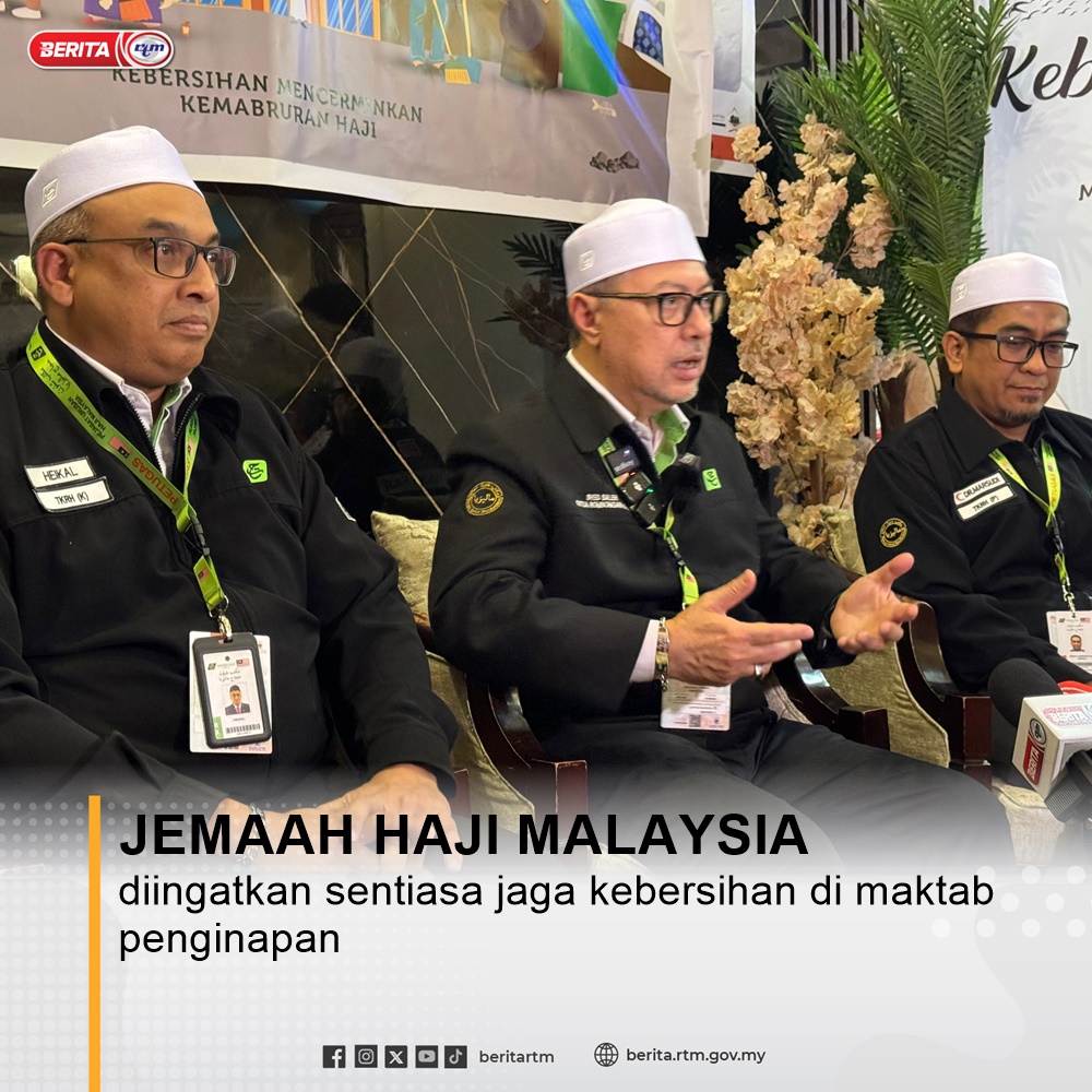 Kempen Kebersihan Maktab yang mula dilaksanakan Lembaga Tabung Haji (TH) pada 2018 mendapat sambutan baik daripada jemaah haji Malaysia berita.rtm.gov.my/nasional/senar… 'Malaysia MADANI: Tekad Perpaduan Penuhi Harapan' 'Yang sahih di Berita RTM' #RTM #BeritaRTM #MalaysiaMadani