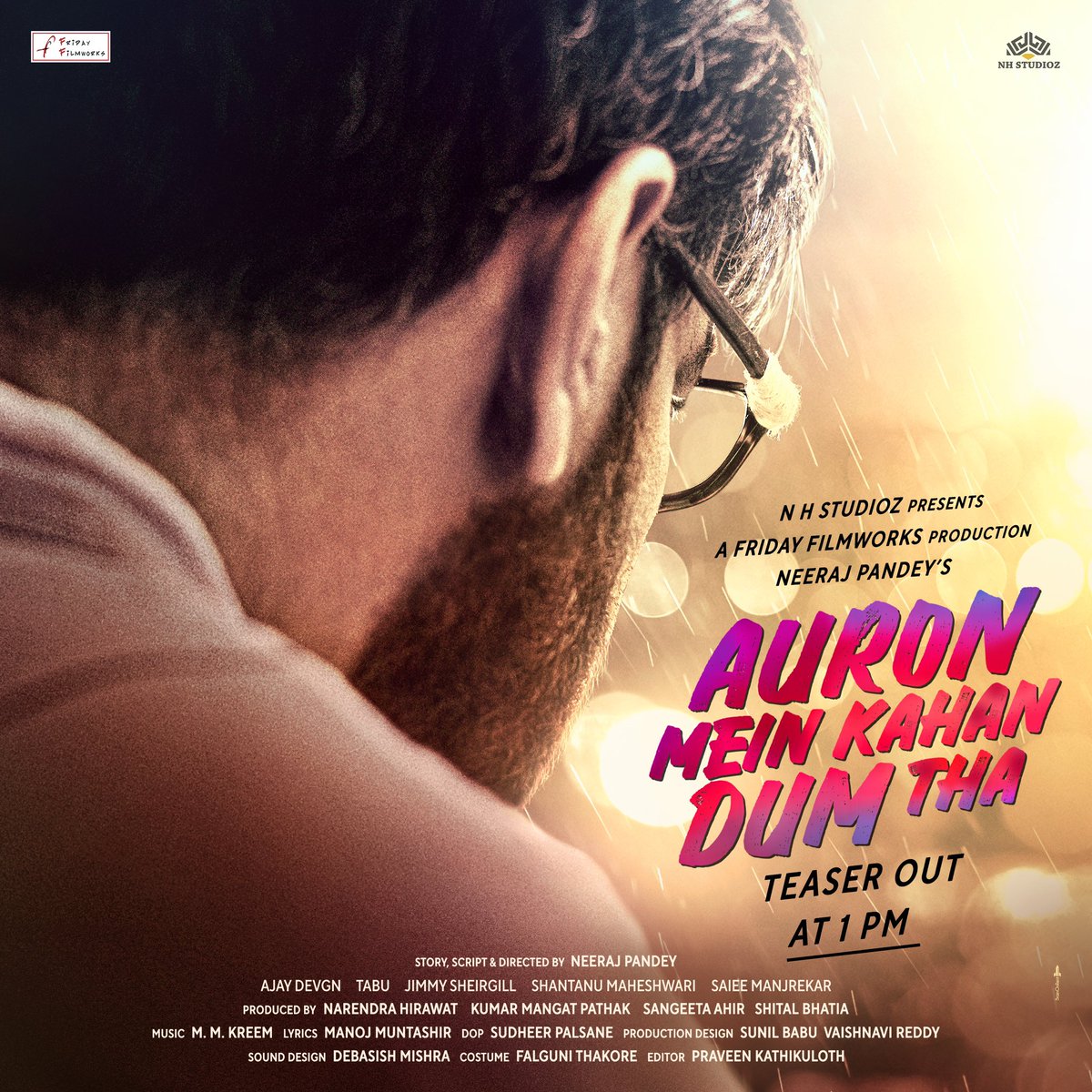 jimmysheirgill's tweet photo. An epic love story on its way! 

#AuronMeinKahanDumTha #AMKDT Teaser Out Today!  
In cinemas 5th July, 2024.

@neerajpofficial @ajaydevgn @jimmysheirgill @saieemmanjrekar @shantanum07 @mmkeeravaani @ShitalBhatiaFFW #NarendraHirawat #KumarMangatPathak @ParagDesai @nh_studioz @FFW_Official @PanoramaMovies #UniversalCommunications