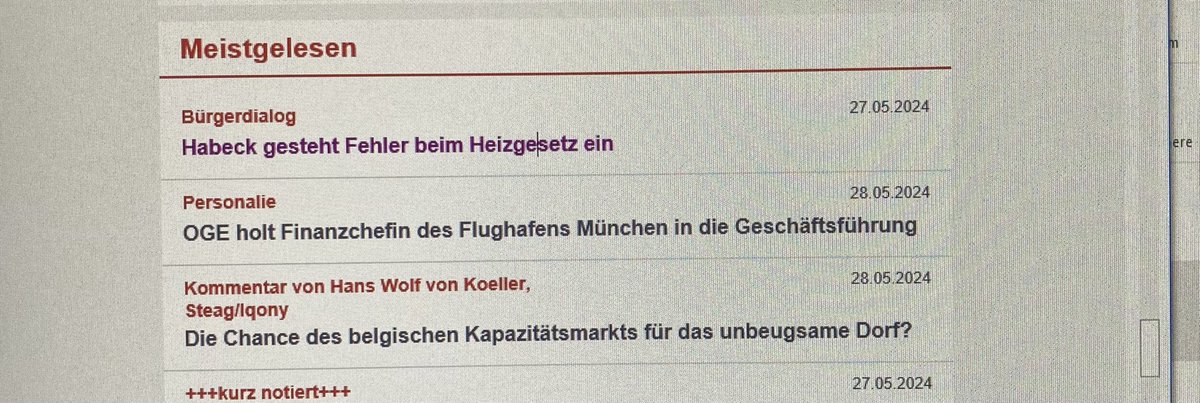 „Meistgelesen“! Das sind doch gute Nachrichten ⁦<a href="/energate_de/">energate_de</a>⁩ ! #Asterix-Bezug hilft. Gerne wieder.
