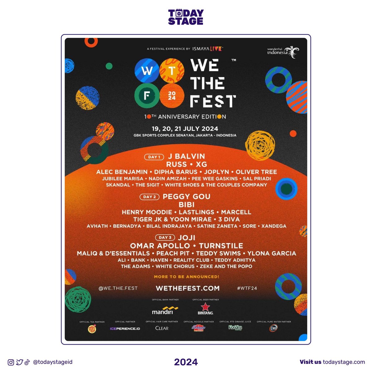 #WTF24 daily splits are here, with MORE EXCITING NAMES TO BE ANNOUNCED SOON!

As summer approaches in full swing, let’s come together to dance, laugh, and celebrate the good days at WTF24

Secure your pass via wethefest.com