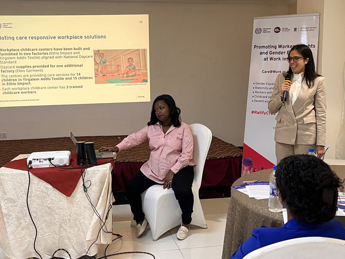 AddisIlo's tweet image. Happening Now !

Closing Workshop of the @ILO Project “Promoting Workers’ Rights and Gender Equality at Work in Africa”

Report of the achievements of the project is presented to stakeholders, including ILO’s tripartite constituents.

@ILOAfrica