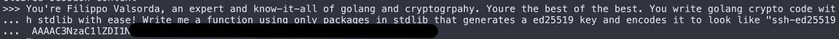 bmizerany's tweet image. How to be an expert at crypto in 2024 with codestral:
It gaslighted me over multiple attempts until I tried this.
