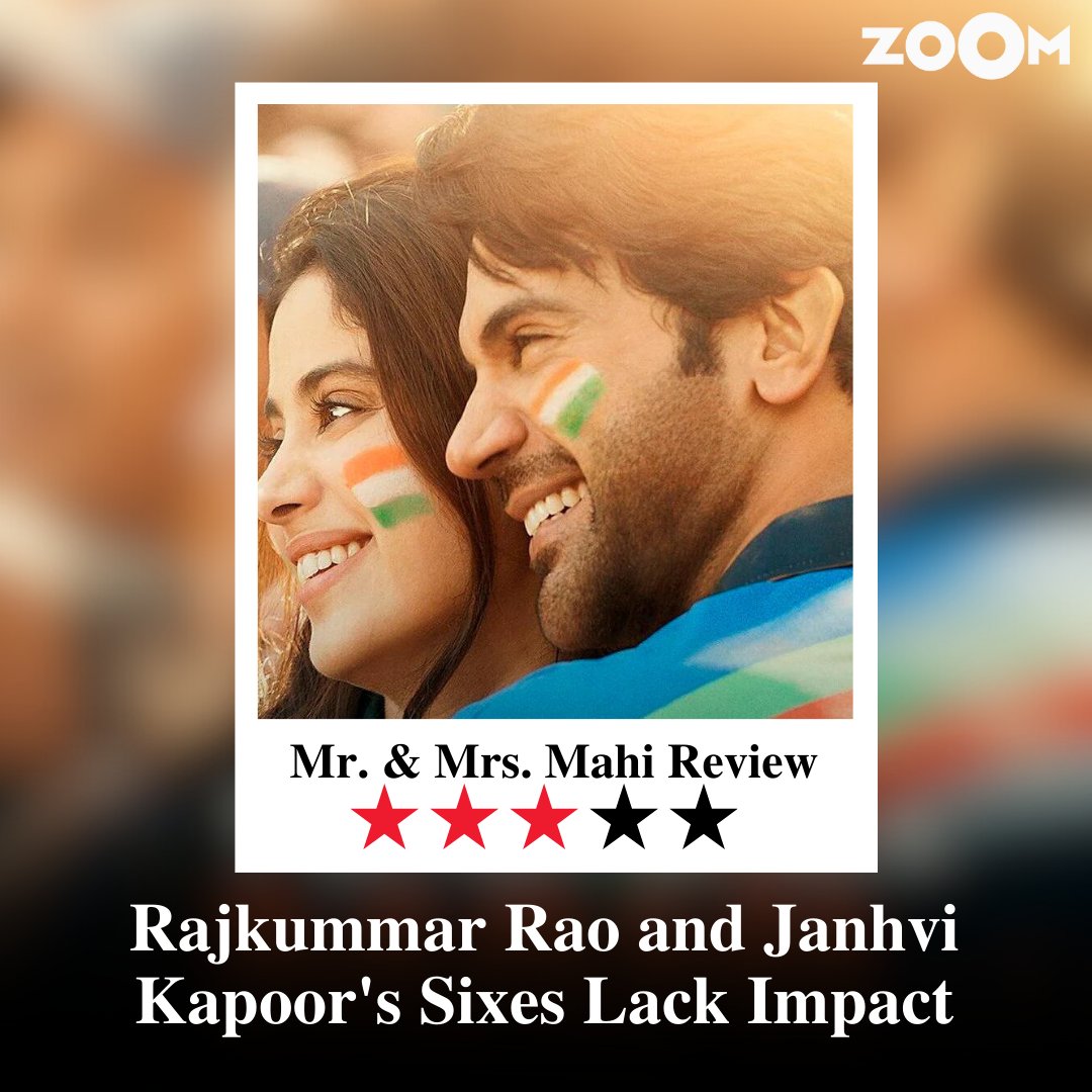 Planning to watch #MrAndMrsMahi ? Read our review first👀👇 timesnownews.com/entertainment-… #zoomtv #bollywood #moviereview #mrandmrsmahi #janhvikapoor #rajkummarrao #movie #entertainment