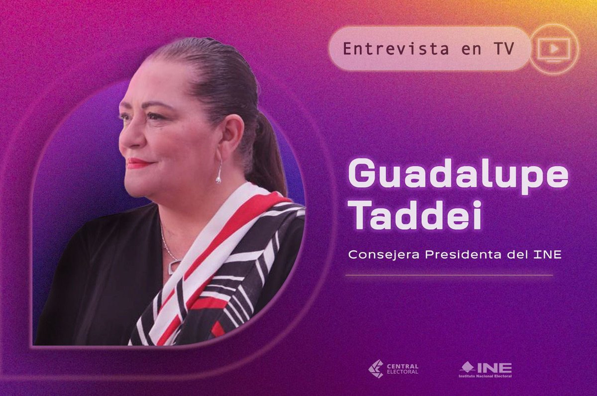 📺 A pesar de los retos, el INE está listo para la elección: Guadalupe Taddei Zavala, @Presidencia_INE, con @anajarnajar y @azulalzaga para @CanalOnceTV. tinyurl.com/4v6prss8