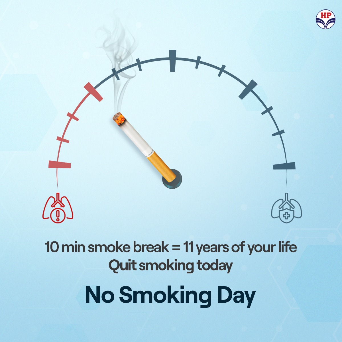 Every puff is a choice, every exhale a chance to reclaim health. You can quit and make a comeback; strength lies in every attempt. Choose wisely for your health. HP Retail supports your journey to a smoke-free future.

#NoSmokingDay #HPCL #HPRetail #MeraHPPump @HPCL