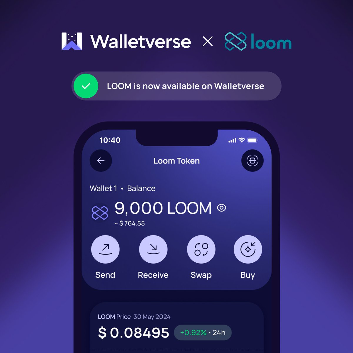 Walletverse supports $LOOM! 💥

@loomnetwork  provides developers the scalability and usability they need to build high-performance user-facing #dApps today

📲Download Walletverse: walletverse.go.link/?adj_t=1ctbmrk…

#LoomToken #LOOM