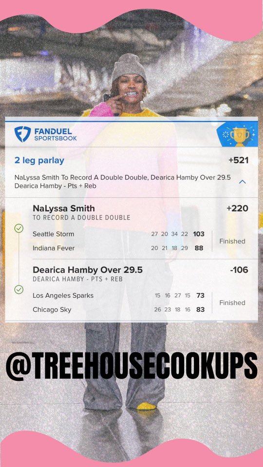 treehousecookup's tweet photo. WNBA hits from last night’s slate #TreehouseCookups https://t.co/aP3memcFS5