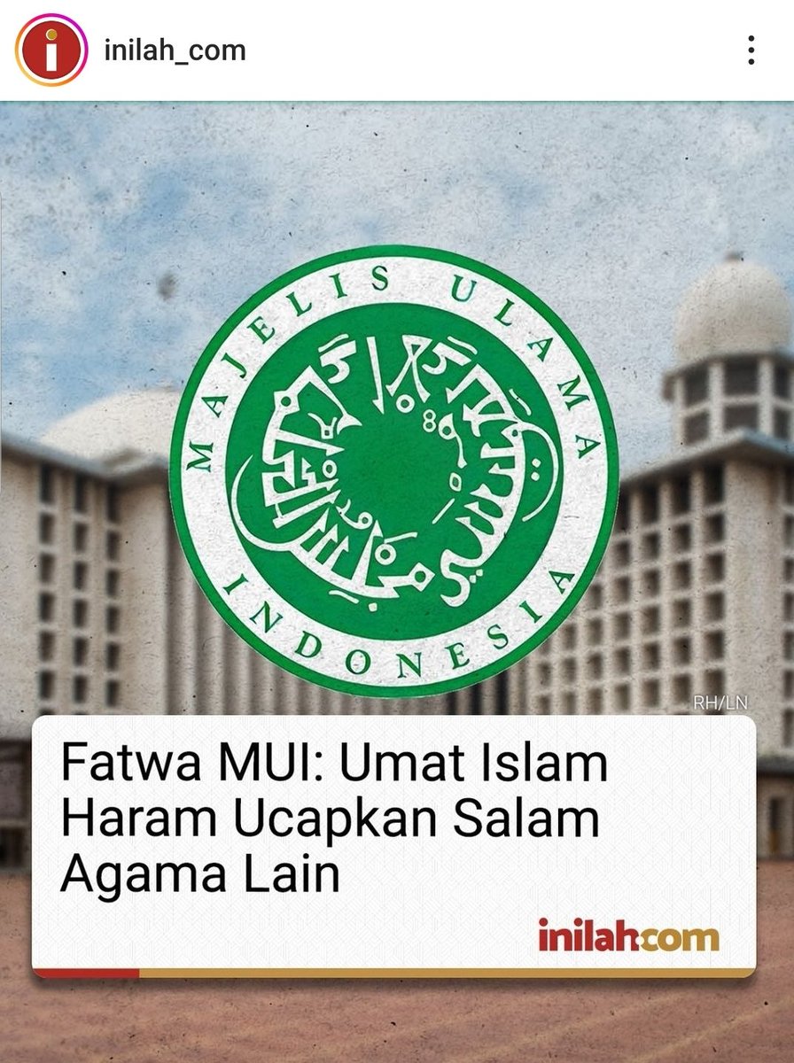 Jadi orang yang sekadar ucap salam agama lain akan dibakar di neraka. Sungguh sebuah ajaran kasih dan damai. Hati menjadi sangat adem. Mana ada agama lain punya ajaran semulia ini. Salut sampai ke bulan!

#Serius #IniBukanSarkasme