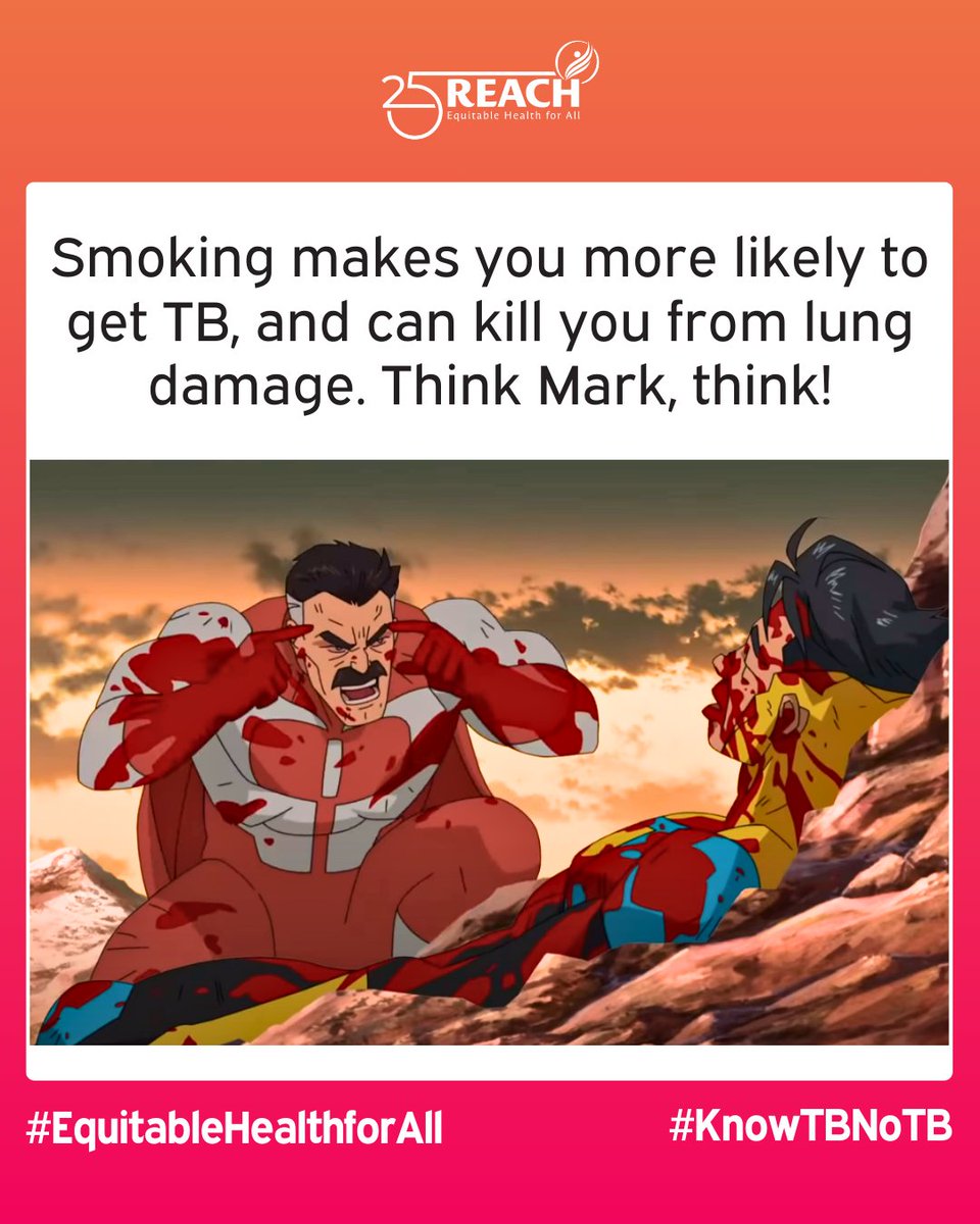 SpeakTB's tweet photo. Smoking makes you more likely to get TB, harder to treat & increases risk of recurrent TB. It also leads to higher deaths & drug resistance in people with TB
This #WorldNoTobaccoDay quit smoking & protect yourself from TB & other lung diseases
#KnowTBNoTB #EquitableHealthforAll https://t.co/C32oH3im5d