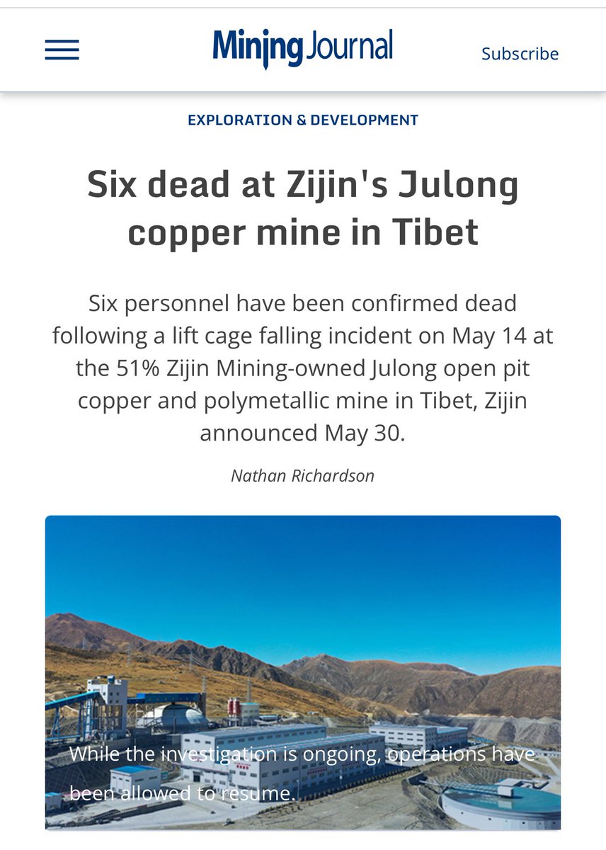 $AVZ 

@Com_mediasRDC @VoiceOfCongo @TopCongo @TinaSalama2 @kizpaka @SuminwaJudith @Presidence_RDC

@cominiereSA did your due diligence of #Zijin consider number of employee deaths under their watch? 

How many will perish at Manono?