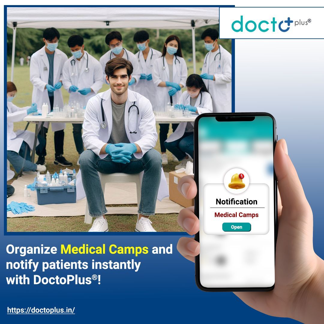 PlusDocto's tweet image. Notify your patients about upcoming medical camps using the DoctoPlus® app!
Download the App Now: buff.ly/404962y
Visit the website: doctoplus.in
#ClinicManagement #MadeInIndia #notify #DigitalPlatform #medicalcamps #patients #digitalIndia #Atamnirbharbharat