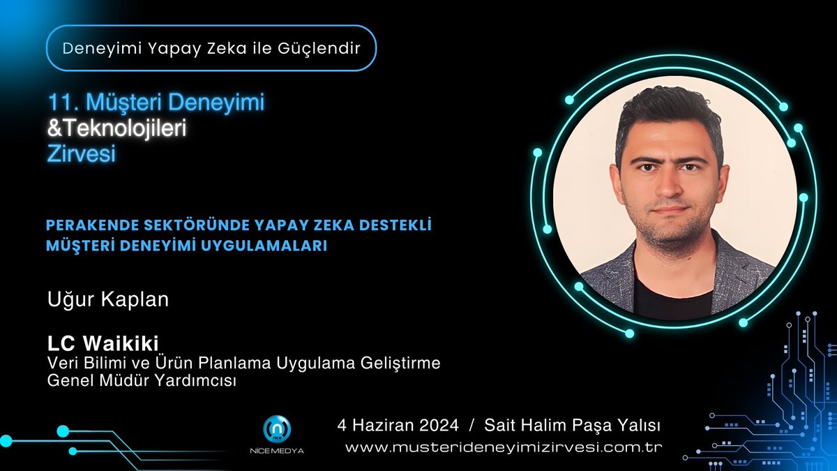 callcentermag's tweet photo. 11.Müşteri Deneyimi &amp; Teknolojileri Zirvesi'nde LC Waikiki'den, Veri Bilimi ve Ürün Planlama Uygulama Geliştirme Genel Müdür Yardımcısı Uğur Kaplan'dan perakendede yapay zeka destekli uygulamaları dinliyoruz.@LCWaikiki 
Bilet için➡️ https://t.co/IhTnLZYplu
#nicemedya #cx https://t.co/1VVNBcXH17
