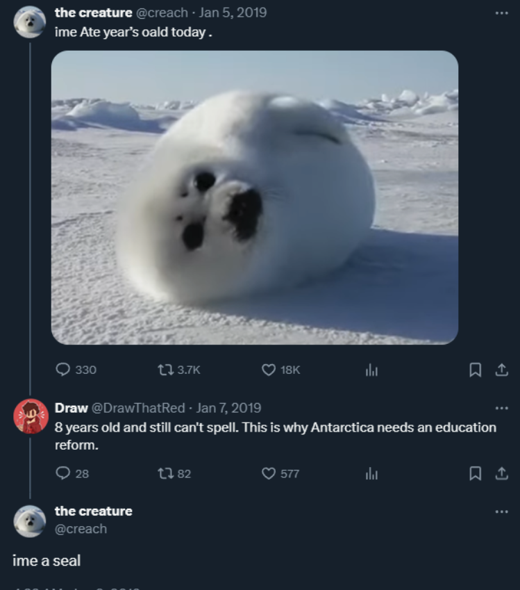 the creature tweet media
