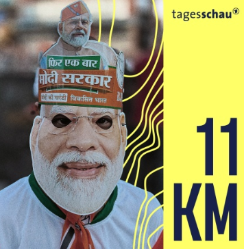 Morgen ist letzter Wahltag in Indien - und kaum einer zweifelt: Indiens nächster Premierminister wird wieder Narendra Modi heißen. Ein guter Grund, im <a href="/tagesschau/">tagesschau</a> Podcast 11KM auf diesen Mann und seine vielen Gesichter zu schauen. @weltspiegel_ARD 

ardaudiothek.de/episode/11km-d…