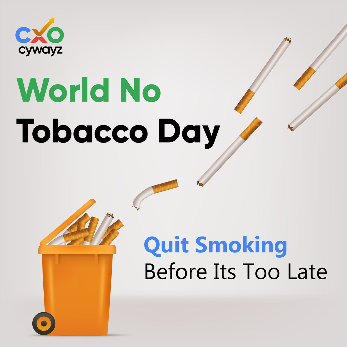 on this World No Tobacco Day, let's commit to promoting healthier, smoke-free lives.

#NoTobaccoDay #TobaccoFreeWorkplace #HealthyWorkforce #CXOsAgainstTobacco #CorporateWellness #SmokeFreeBusiness #LeadershipForHealth #WellnessAtWork #BreatheEasyAtWork #HealthierFuture#cxocywayz