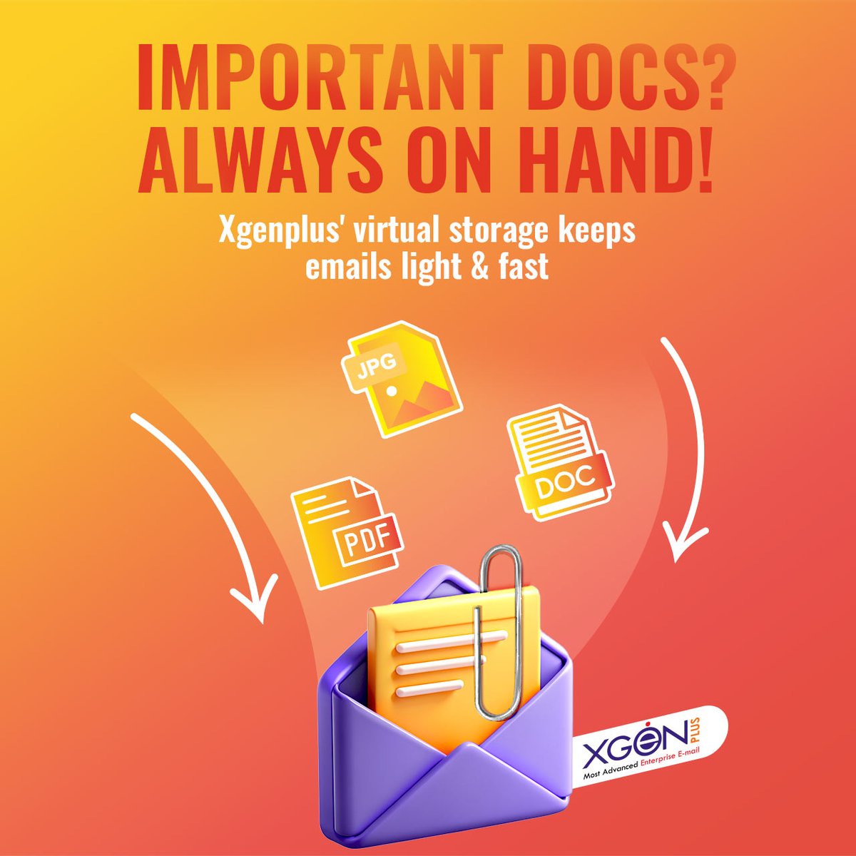 xgenplus's tweet image. Attachments got you down? 😩 Xgenplus Virtual Storage is here to the rescue! Send links, not files, and keep your email smooth sailing. ⛵️ 

Visit - linktr.ee/xgenplus

#virtualstorage #documentmanagement #productivity #emaillife #businesstech #workflowsolutions #xgenplus…
