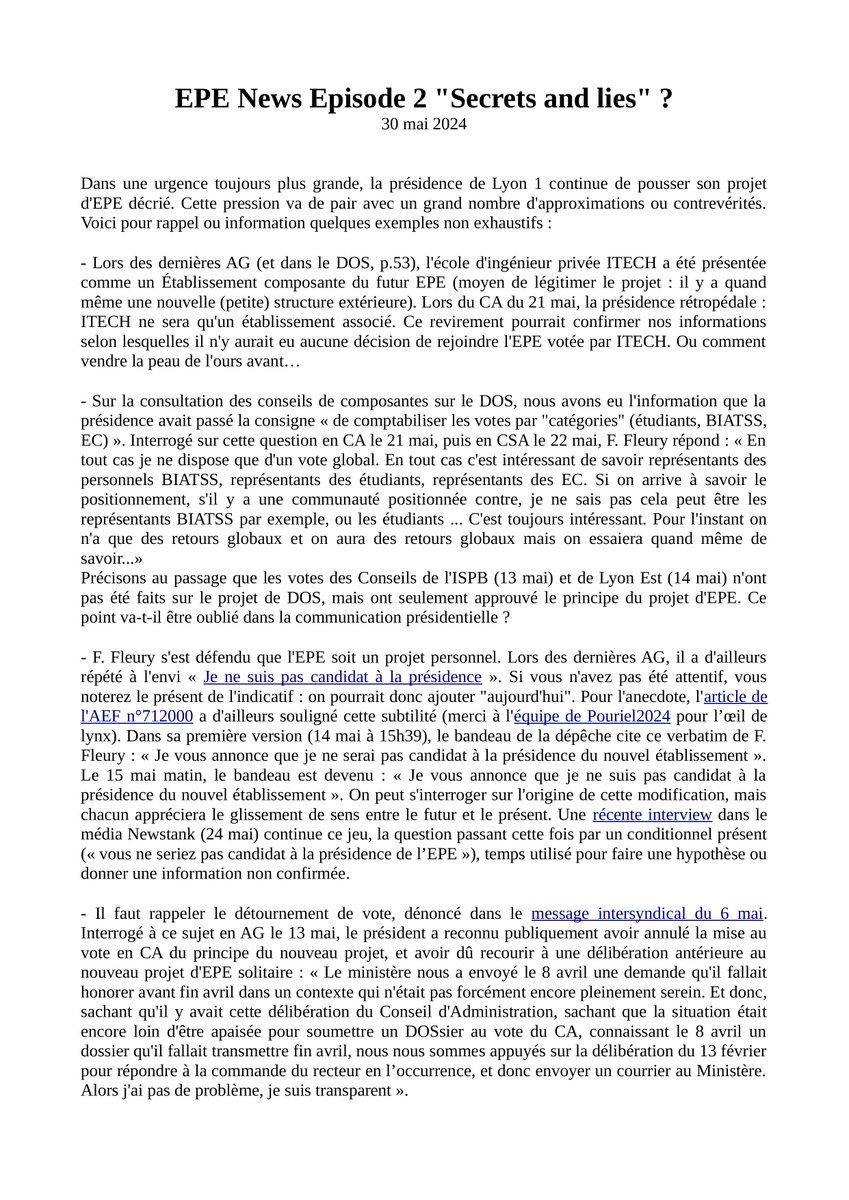 Pouriel2024 (@pouriel2024) on Twitter photo «"serein" (syn. "apaisé") = adjectif
1. Sens politique <a href="/UnivLyon1/">Université Lyon 1</a> . Se dit de conditions qui garantissent une opposition minoritaire
Exemple : "Le contexte n'est pas forcément encore pleinement serein, un vote négatif de l'EPE est probable"»
👉douaalter.lautre.net/EPE/Episode2.p… «"serein" (syn. "apaisé") = adjectif
1. Sens politique <a href="/UnivLyon1/">Université Lyon 1</a> . Se dit de conditions qui garantissent une opposition minoritaire
Exemple : "Le contexte n'est pas forcément encore pleinement serein, un vote négatif de l'EPE est probable"»
👉douaalter.lautre.net/EPE/Episode2.p…