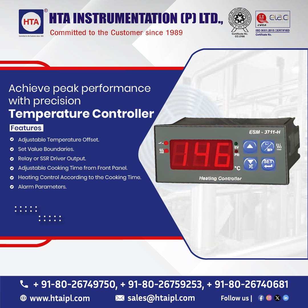 htaipl's tweet image. Meet #HTAIPL, a leader in precision and innovation! 🌡️ As one of the top manufacturers of #TemperatureControllers, we bring cutting-edge technology and unmatched quality to every product. 
📲 Call: + 91-80-26749750, + 91-80-26759253, + 91-80-26740681
🌐 htaipl.com/shop/digital-i…