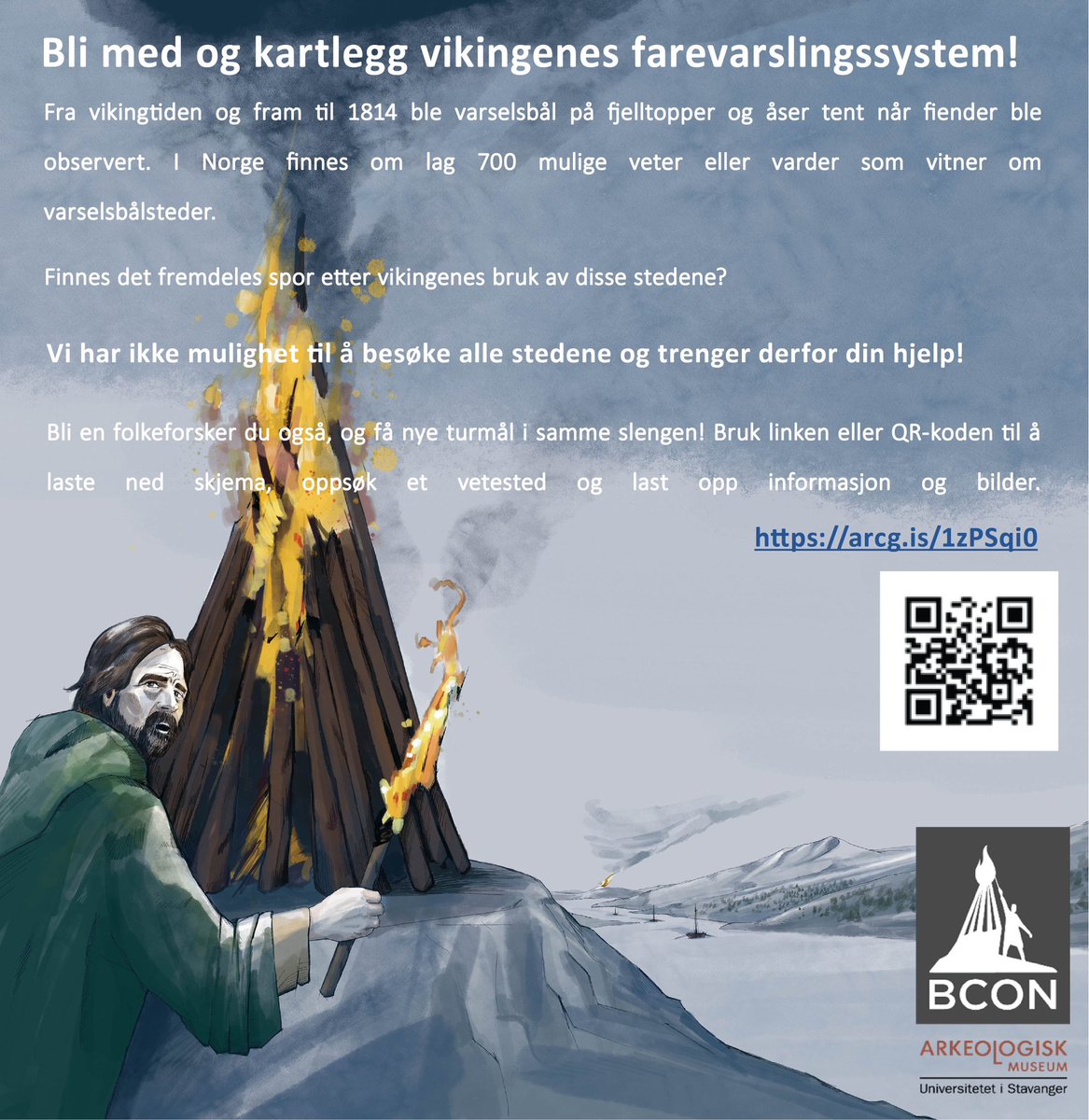ArkmuseumUiS's tweet image. I Norge finnes ca 700 mulige veter/varder som vitner om varselsbålsteder.
Finnes det enda spor etter vikingenes bruk av disse stedene? Bli en folkeforsker du også, og få nye turmål i samme slengen! Bruk linken storymaps.arcgis.com/stories/c857fb…

Mer om prosjektet uis.no/nb/arkeologisk…