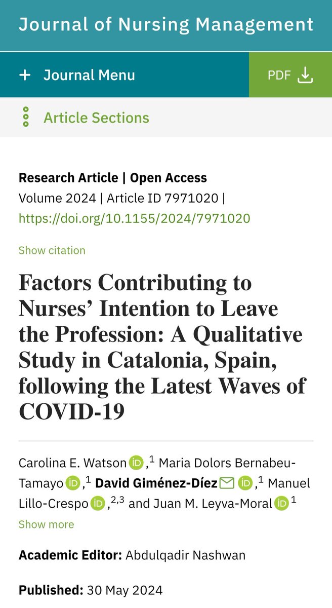 Juan M. Leyva Moral (@juanleyvamoral) on Twitter photo Our last study reveals the emotional burdens on nurses, despite their resilience, leading to increased intentions to leave the profession. Special thanks to all participating nurses and my talented colleagues. goo.su/zvUq1vx
<a href="/GRIVIS6/">GRIVIS</a> <a href="/UABBarcelona/">Universitat Autònoma de Barcelona</a> <a href="/CORESalutMental/">CORE Salut Mental UAB</a> Our last study reveals the emotional burdens on nurses, despite their resilience, leading to increased intentions to leave the profession. Special thanks to all participating nurses and my talented colleagues. goo.su/zvUq1vx
<a href="/GRIVIS6/">GRIVIS</a> <a href="/UABBarcelona/">Universitat Autònoma de Barcelona</a> <a href="/CORESalutMental/">CORE Salut Mental UAB</a>