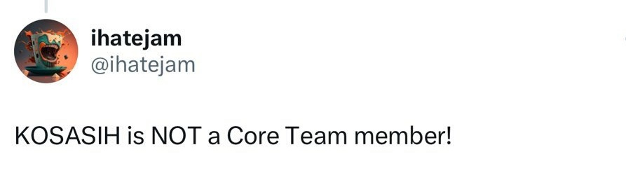 Happy good day 
 Official PiCoreTeam <a href="/ihatejam/">ihatejam</a> issued a correction 

 ✅KOSASIH is not a member of the PCT group! 
 ✅Pi network is not affiliated with Pi- Nexus