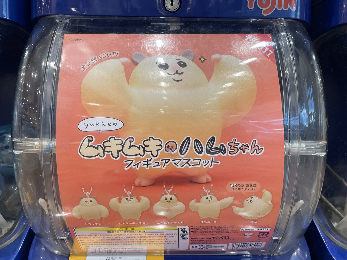 ムキムキだ💪🐹

#hamster #ハムスター　#ガチャガチャ　#ムキムキのハムちゃん