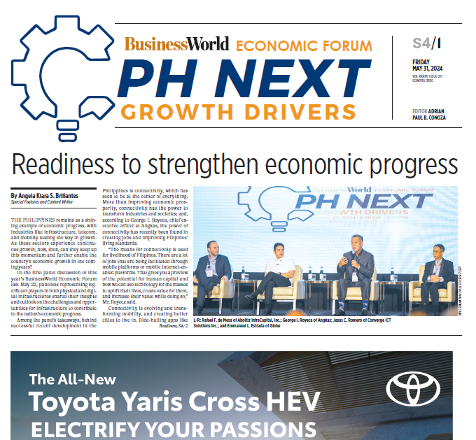 abconoza_BW's tweet photo. Our three-section post-event coverage of #BusinessWorldEcoForum is out on today's issue of @bworldph. Check it out! 🗞#PHNextGrowthDrivers https://t.co/0GsnSGZxxo