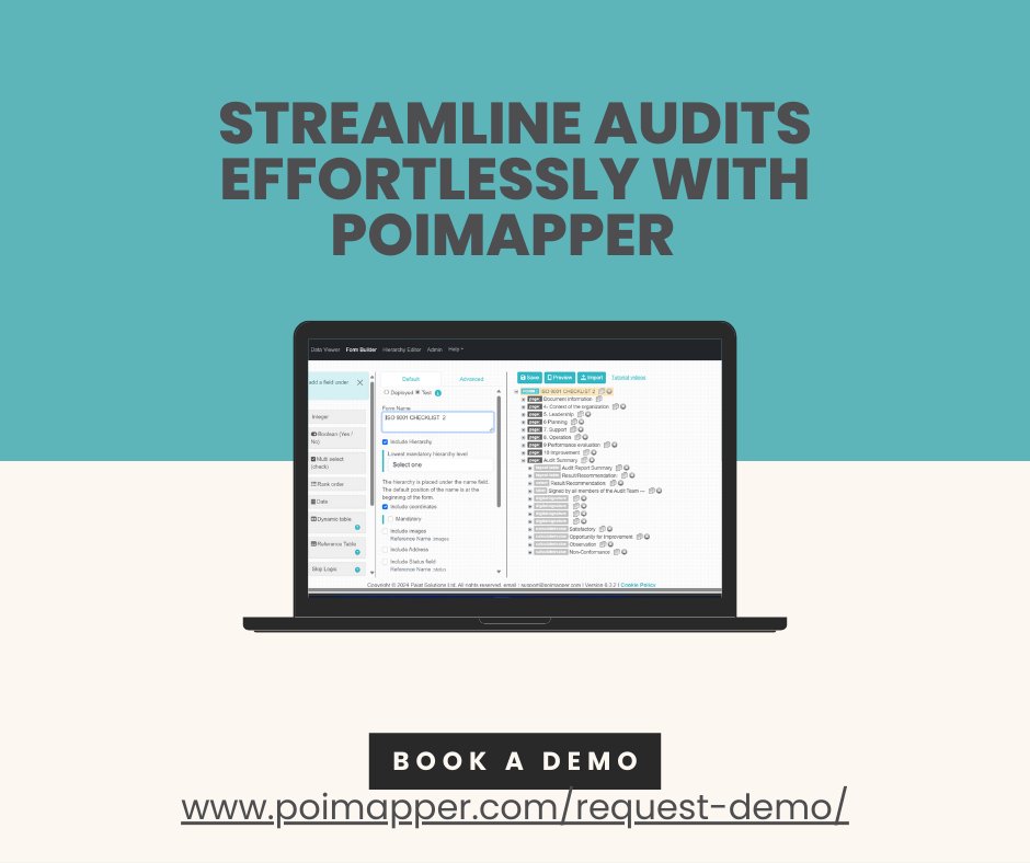 poimapper's tweet image. Enhance your supplier audit process with our comprehensive checklist template! From human resources to environmental standards, our checklist covers all aspects of supplier assessment. Book a demo and streamline your auditing process today! rb.gy/bendbn #SupplierAudit