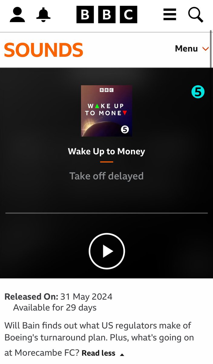 Pleasure to speak to @WillBain31on on @bbc5live #WakeUpToMoney this morning, about @MorecambeFC 

Thanks for having me on. Appreciate the opportunity to talk about the issues at the club, and raise awareness of our plight #UTS 🦐  #JasonOut

bbc.co.uk/sounds/play/m0…