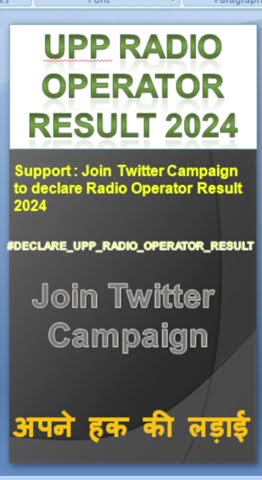 रेडियो आपरेटर भर्ती के रिजल्ट के इंतजार में युवाओं की उम्र निकल रही है 
बहुत मायूसी है।
#UPP_RADIO_OPERATOR_RESULT_DECLARE 
#UPP_HEAD_OPERATOR_RESULT_DECLARE_WITHOUT_BTECH