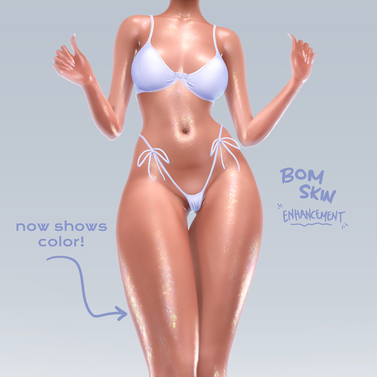 For Fifty Linden Fridays, 'Birthday Suit FX' Shine is out and for 50L <3. Legacy got an update to apply to the BOM (core layer) so it will now display colors!
maps.secondlife.com/secondlife/The…