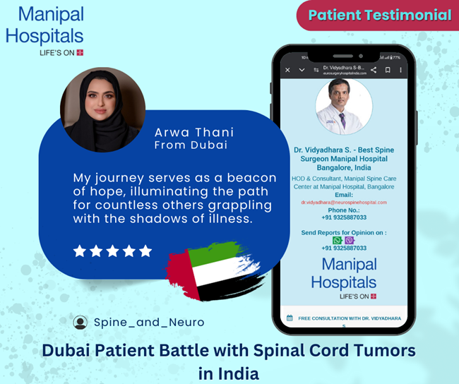 Spine_and_Neuro's tweet image. Courageous Steps: Arwa Thani Battle with Spinal Cord Tumors in India 

Treated By #drvidyadharas
Came From #dubai
Treatment: #spinalcordtumor

Read More: …urgeonsandsurgeryinindia.blogspot.com/2024/05/arwa-t…

#PatientStories #testimonial #successful #spinesurgeon #Maxhospital #bangalore