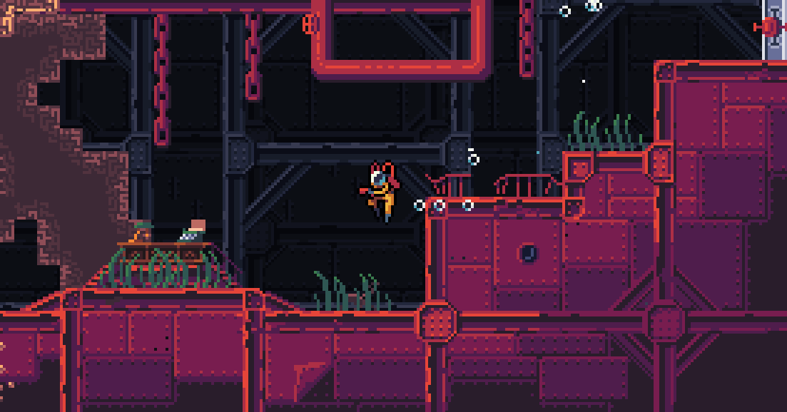 M3D_GameDev's tweet photo. Workin' on a new Metroidvania!
...typewriters still work underwater, right?
#metroidvania #gamedev #indiegame #pixelart https://t.co/PxSLa4fsmm