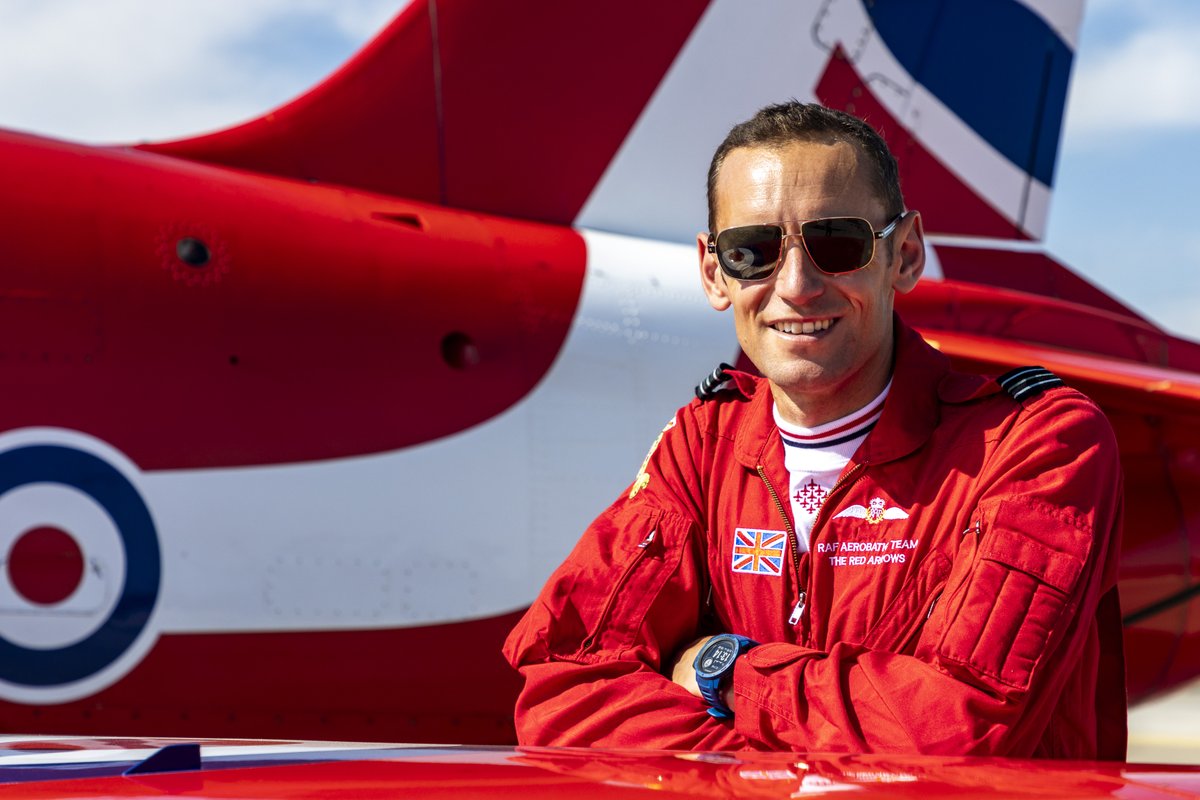 Talking to <a href="/rafredarrows/">Red Arrows</a> Red 2, Sqn Ldr Chris McCann on <a href="/BBCDevon/">BBC Devon</a> this morning after 7 about <a href="/RivieraAirshow/">English Riviera Airshow</a> , listen live or on <a href="/BBCSounds/">BBC Sounds</a>