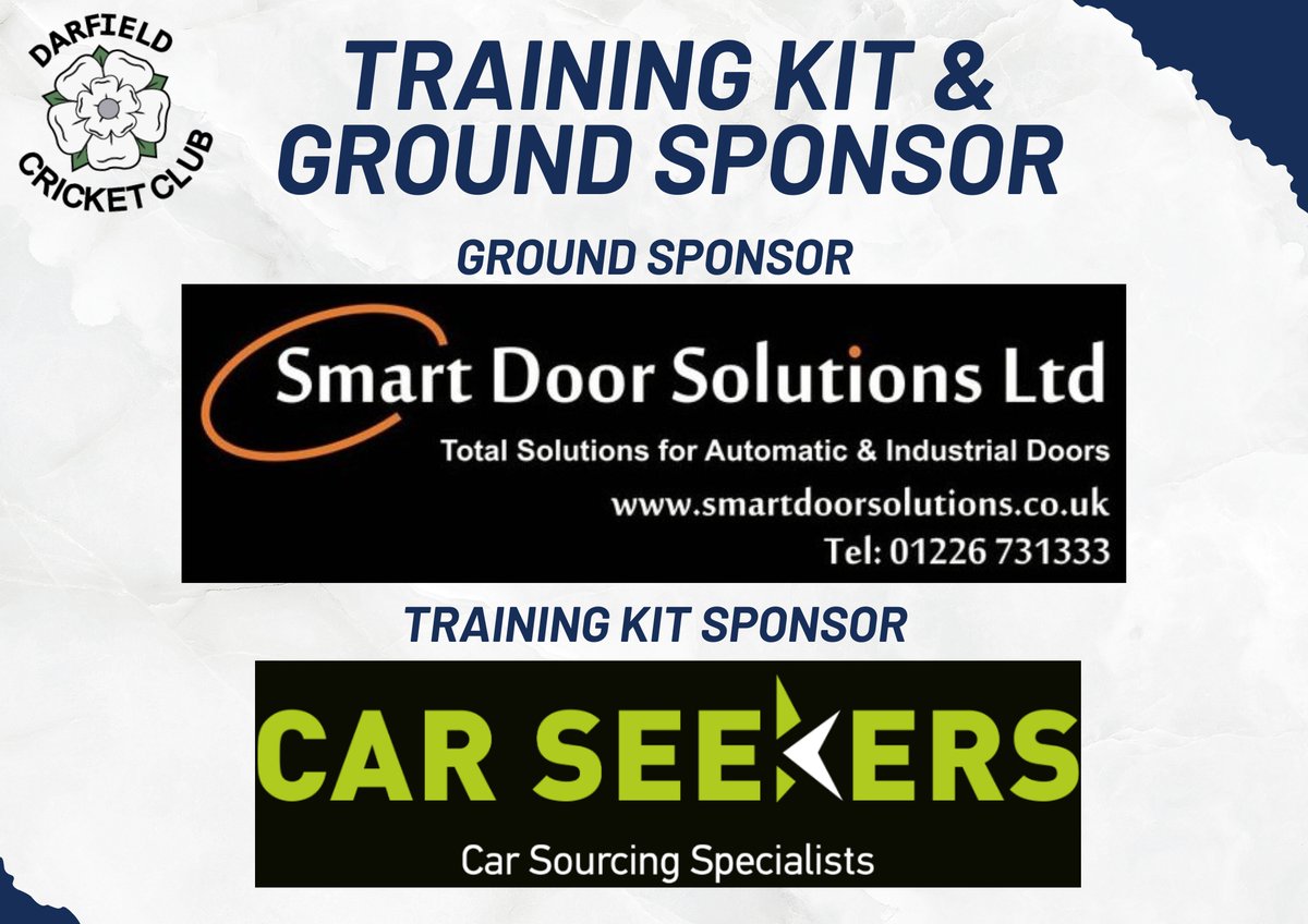 Thank you to our ground & training Kit sponsors for 2024

#UptheDCC