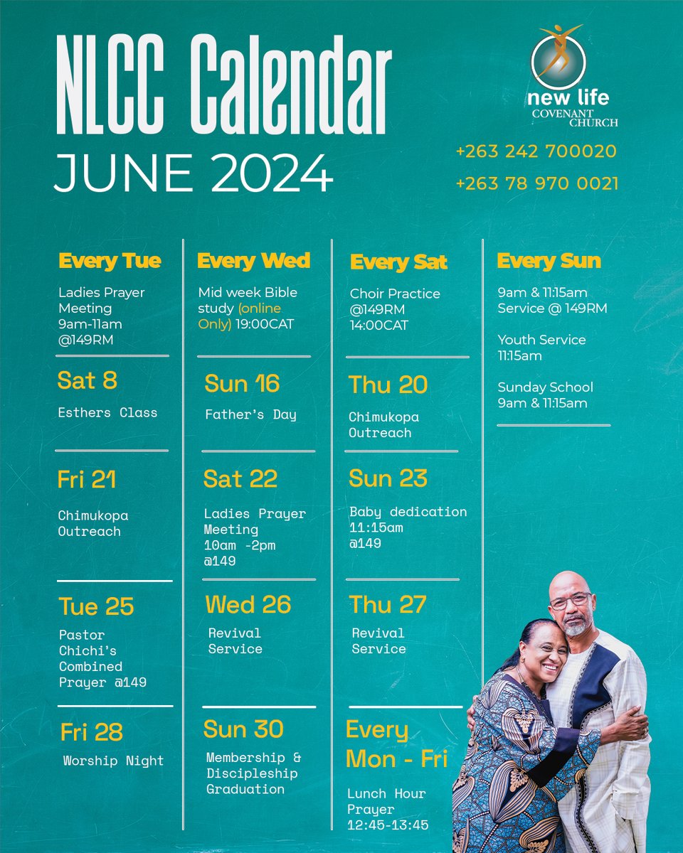 Mark your calendars New Life Covenant Church! Our June events calendar is out, watch for updates on our social media channels, and join us as we make unforgettable memories together. #JuneEvents #nlcczw